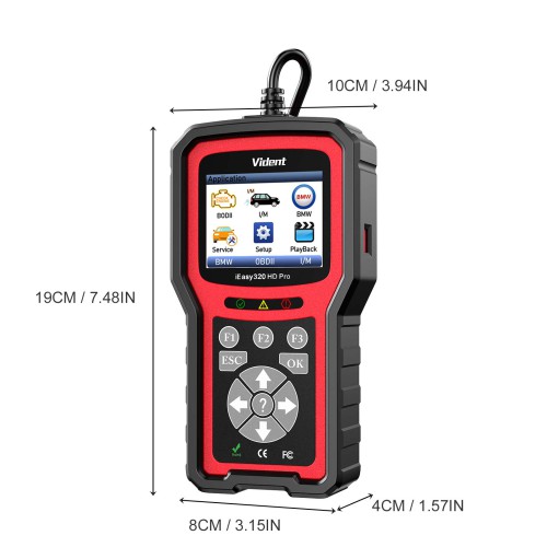 Vident iEasy320HD Pro Diesel Truck Diagnostic Tool OBD2 Scanner Automotive Code Reader Trucks Cars OBD2 Diagnostic Tool
