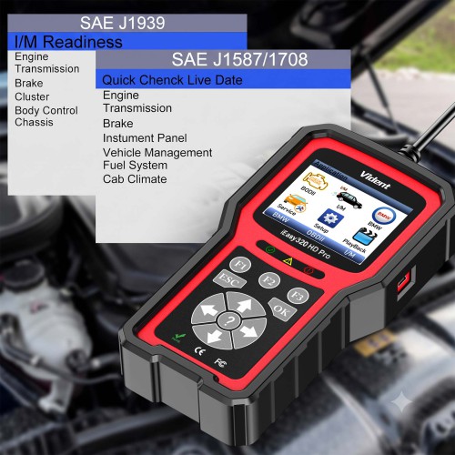 Vident iEasy320HD Pro Diesel Truck Diagnostic Tool OBD2 Scanner Automotive Code Reader Trucks Cars OBD2 Diagnostic Tool