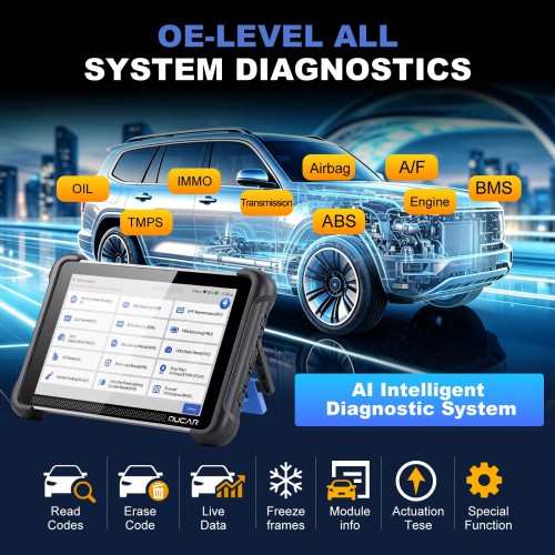 MUCAR 892BT Supports BT Wireless 35+ Reset Services AI Intelligent Diagnostic Free Update
