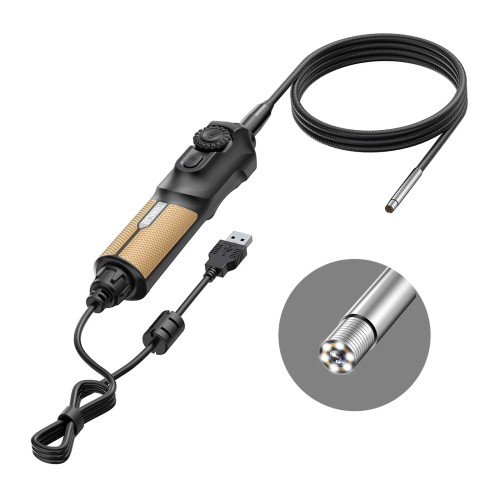 THINKCAR USB Endoscope TES102 with 5.5mm IP67 Tip & 6-Adjustable LED Lights 1280*720 Definition, Works with THINKSCAN 689BT/MUCAR 892BT/MUCAR VO8