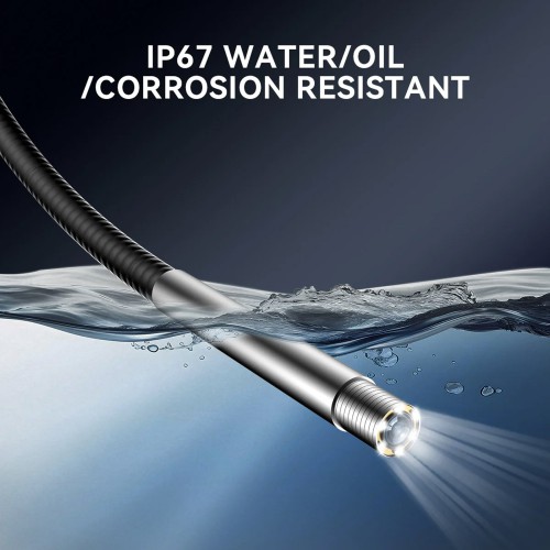 THINKCAR USB Endoscope TES102 with 5.5mm IP67 Tip & 6-Adjustable LED Lights 1280*720 Definition, Works with THINKSCAN 689BT/MUCAR 892BT/MUCAR VO8