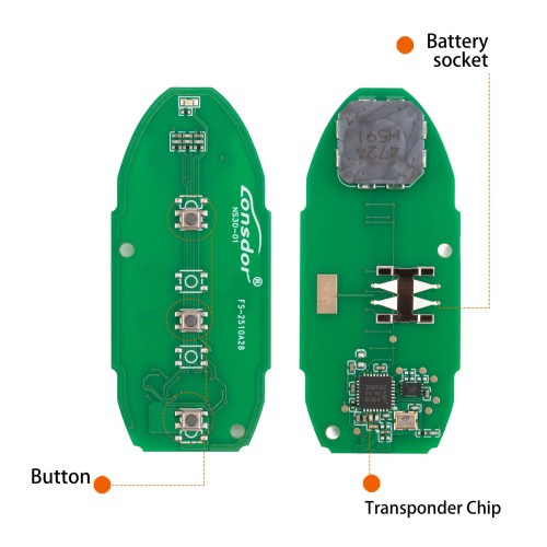 Lonsdor NS30-0C NS30 for Nissan/Infiniti Smart Key 3 Buttons Supports ID46 ID47 ID4A