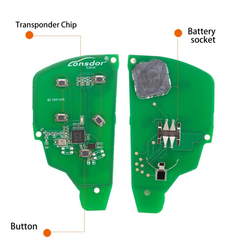 LONSDOR CL30-27 Remote Key 5 Buttons for Chevrolet Supports ID46 ID49 ID4A 315MHz 433.92MHz
