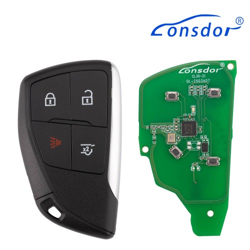 LONSDOR CL30-24 Remote Key 4 Buttons for Chevrolet Supports ID46 ID49 ID4A 315MHz 433.92MHz
