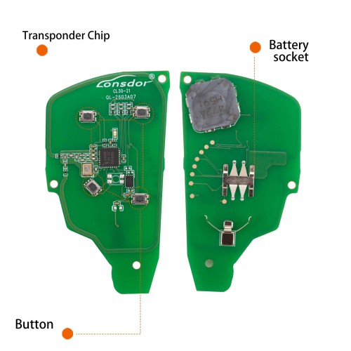 LONSDOR CL30-24 Remote Key 4 Buttons for Chevrolet Supports ID46 ID49 ID4A 315MHz 433.92MHz