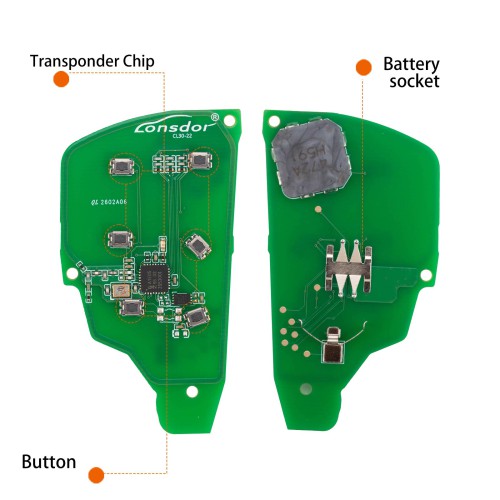 LONSDOR CL30-2A Remote Key 6 Buttons for Chevrolet Supports ID46 ID49 ID4A 315MHz 433.92MHZ