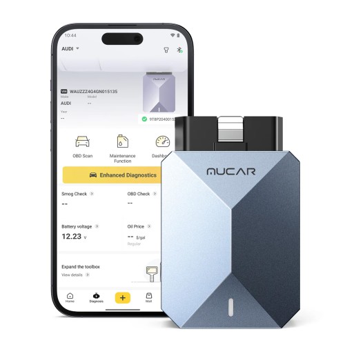 MUCAR BT200 MAX Full OBD2 AI-Powered Diagnostics Scanner Bi-directional Control Support 15+ Reset Services CAN-FD & FCA Lifetime Free Update