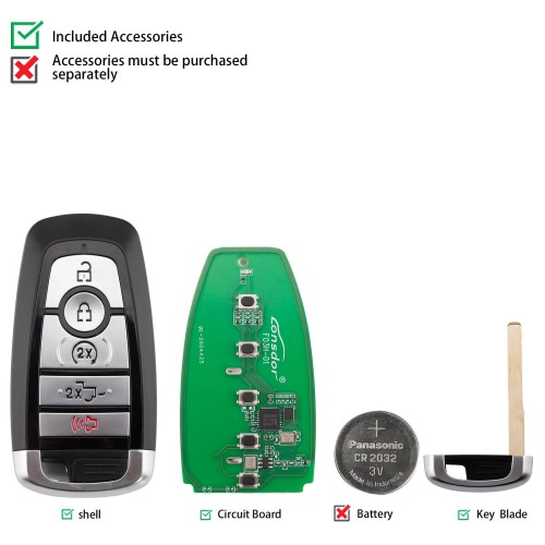 LONSDOR FO3H-0D High Frequency Remote Key for Ford Supports ID46 ID49, 868/902MHZ