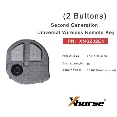 [5Pcs/Lot] XHORSE XNSZ02EN SU.ZK Round Second Generation Remote Keys