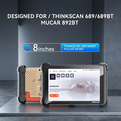 THINKCAR 8 Inches Tempered Glass Screen Protector, Specifically Designed for THINKSCAN 689/689BT & MUCAR 892BT
