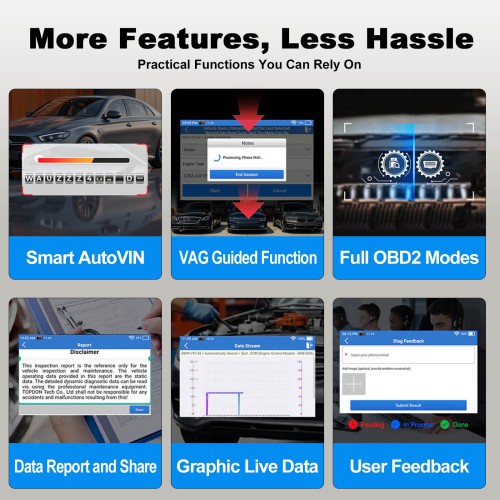 TOPDON ArtiDiag EU Car Diagnostic Tool for Euro Vehicles Supports ECU Coding Free Updates