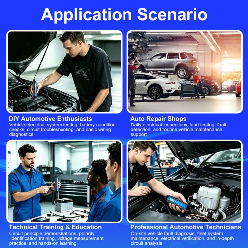 TOPDON CT100 Automotive Circuit Tester Supports 5-30V Professional Load Testing Supported Trucks/ Sedans/ SUVs/ Motorcycles/ RVs