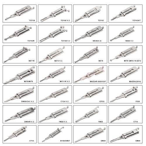 Original LISHI 112PCS Set 2-in-1 Pick & Decoder Tool