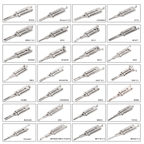 Original LISHI 112PCS Set 2-in-1 Pick & Decoder Tool