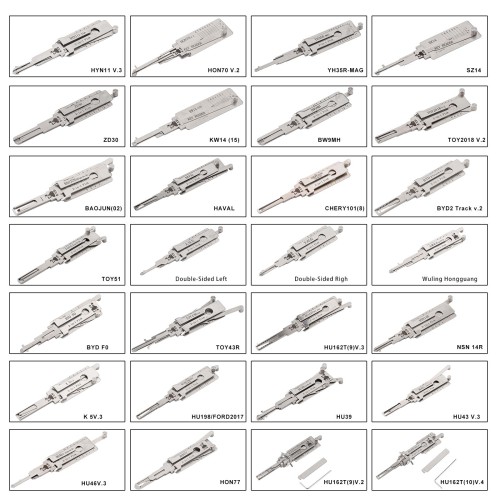 Original LISHI 112PCS Set 2-in-1 Pick & Decoder Tool