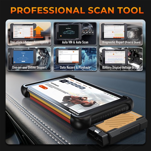 THINKCAR THINKSCAN 689BT PRO Bluetooth Diagnostic Scanner with AI Function, Supports 35 Resets,Topology Mapping, ECU Coding CANFD & DOIP & J2534