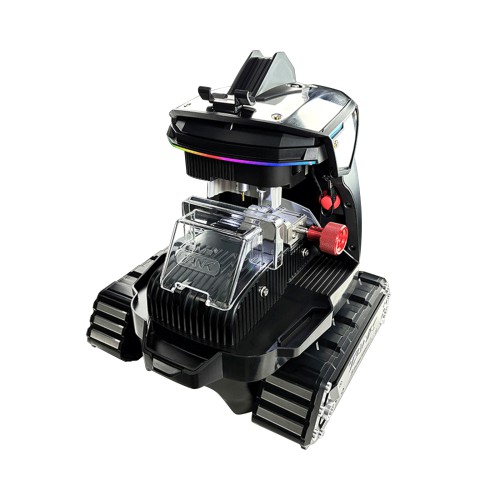 [With Battery] 2026 NEW 2M2 TANK 2 Pro CNC Key Cutting Machine (Black) LED Working Indicator More Speedy, More Stable, More Precise