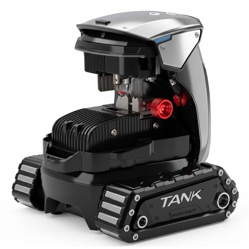 [With Battery and FO21 Clamp] 2026 NEW 2M2 TANK 2 Pro CNC Key Cutting Machine (Black) Full Package More Speedy More Stable More Precise
