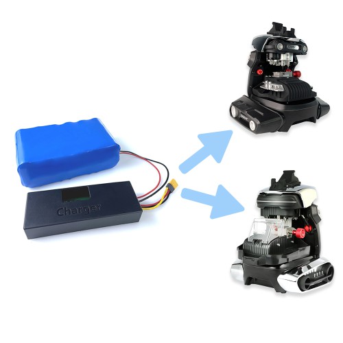 [With Battery and FO21 Clamp] 2026 NEW 2M2 TANK 2 Pro CNC Key Cutting Machine (Black) Full Package More Speedy More Stable More Precise