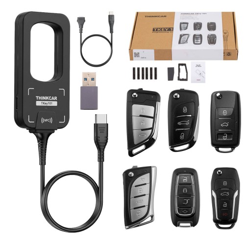 THINKCAR TKEY101 - Universal Car Key Programmer with 6 Remote Keys
