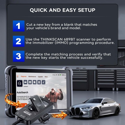 THINKCAR TKEY101 - Universal Car Key Programmer with 6 Remote Keys