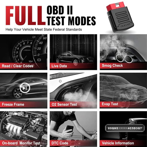 MUCAR BT200 OBD2 Scanner Full OBD2 Functions Supports 2 Reset Services, IOS/Android Bluetooth, 12 Languages