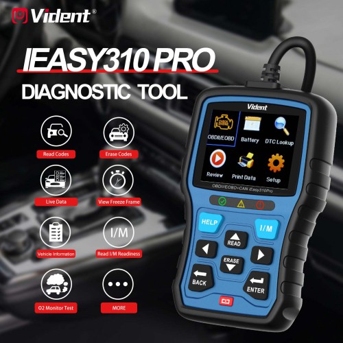 VIDENT iEasy310 Pro Enhanced OBD2 Automotive Scanner Professional OBDII Code Reader Engine Fault Scan Tool Car Diagnostic Tool