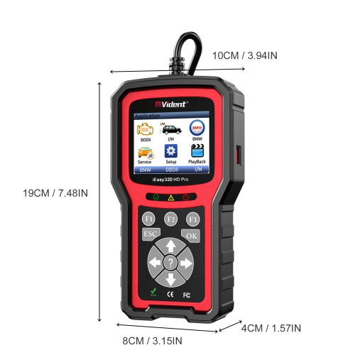 Vident iEasy320HD Pro Diesel Truck Diagnostic Tool OBD2 Scanner Automotive Code Reader Trucks Cars OBD2 Diagnostic Tool