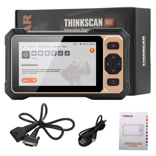 THINKCAR THINKSCAN 662 Diagnostic Scanner Supports CAN FD & Auto VIN 12 Reset Functions 28+ Languages 4 Major Systems Diagnoses Free Update