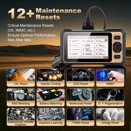 THINKCAR THINKSCAN 662 Diagnostic Scanner Supports CAN FD & Auto VIN 12 Reset Functions 28+ Languages 4 Major Systems Diagnoses Free Update