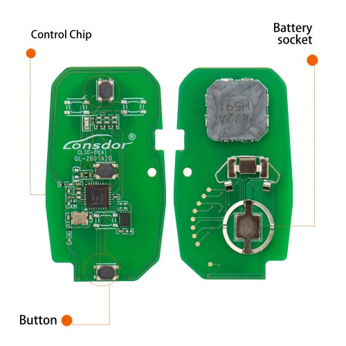 LONSDOR CL30-03 Remote Key 3 Buttons for Chevrolet Supports ID46 ID49 ID4A 315MHz 433.92MHz