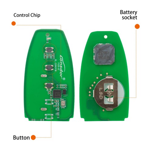 LONSDOR FO30 Series Smart Key FO30-03 Low Frequency 3 Buttons for Ford 315/433 MHz