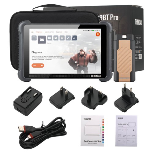 THINKCAR THINKSCAN 689BT PRO Bluetooth Diagnostic Scanner with AI Function, Supports 35 Resets,Topology Mapping, ECU Coding CANFD & DOIP & J2534