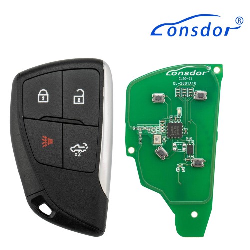 LONSDOR CL30-25 Remote Key 4 Buttons Supports ID46 ID49 ID4A 315MHz 433.92MHz for Chevrolet