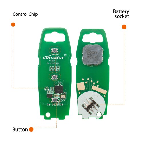 LONSDOR FO30 Series Smart Key FO30-15 Low Frequency 315/433 MHz 3 Buttons for Ford