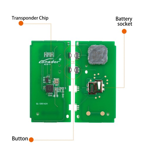 LONSDOR MZ30-15 Remote Key 2 Buttons Supports ID49 315MHz 433.92MHz for Mazda