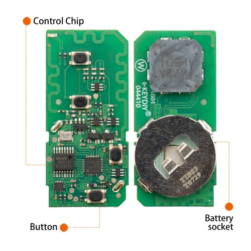 KEYDIY TIB03-4(silver gray) Smart Key 4 Buttons