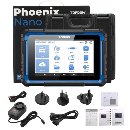 TOPDON Phoenix Nano Full System Diagnostics Supports CAN-FD & DOIP Protocols 32 Reset Functions
