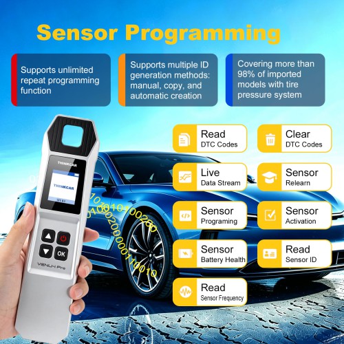 THINKCAR VENU IPRO Tire Pressure Diagnosis Tool Supports Sensor Activation/ Programming/ Learning, Tire Pressure Fault Diagnosis