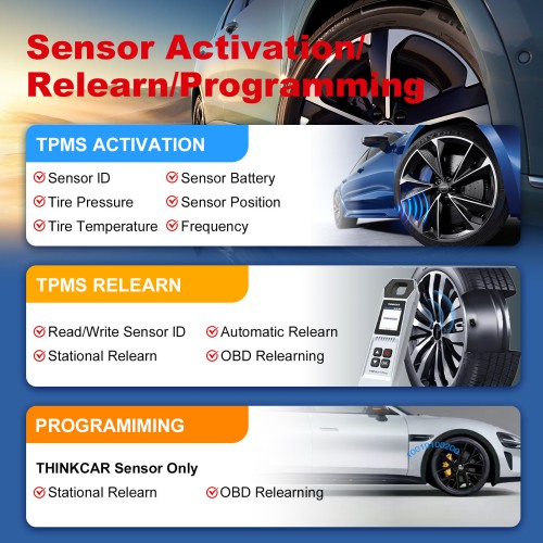 THINKCAR VENU IPRO Tire Pressure Diagnosis Tool Supports Sensor Activation/ Programming/ Learning, Tire Pressure Fault Diagnosis