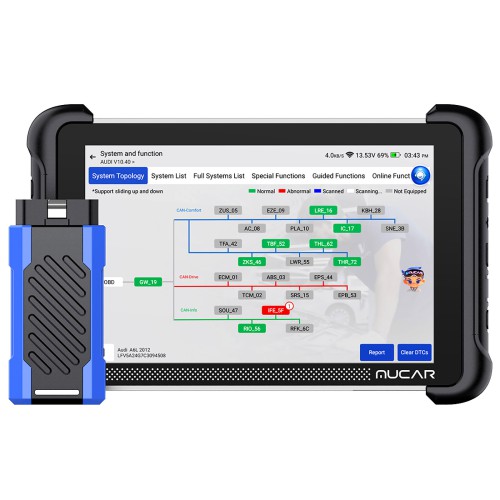 MUCAR 892BT PRO Bluetooth Diagnostic Scanner with AI Function Supports Topology Mapping 35 Reset ECU Coding CANFD & DOIP & J2534 Free Update