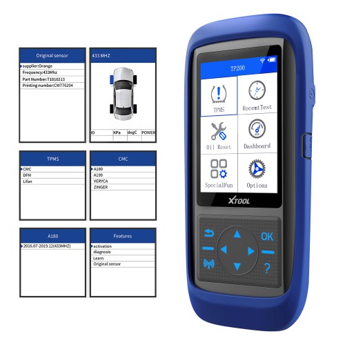 XTOOL TP150 OBD2 TPMS Diagnostic Scanner Tool Program 315&433 MHZ Sensor