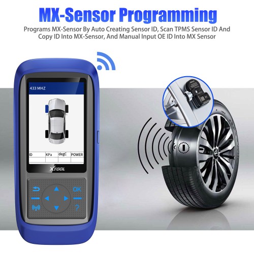 XTOOL TP150 OBD2 TPMS Diagnostic Scanner Tool Program 315&433 MHZ Sensor