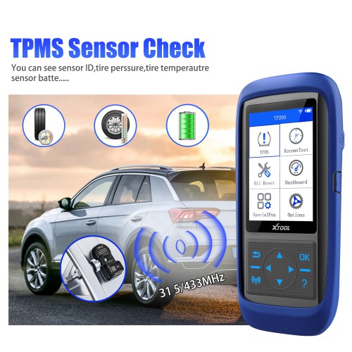 XTOOL TP150 OBD2 TPMS Diagnostic Scanner Tool Program 315&433 MHZ Sensor