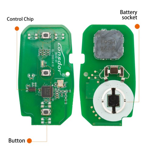 LONSDOR BU30-01 Remote Key 3 Buttons for Buick Supports ID46 ID49 ID4A 315MHz 433.92MHz