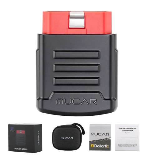 MUCAR BT200 OBD2 Scanner Full OBD2 Functions Supports 2 Reset Services, IOS/Android Bluetooth, 12 Languages