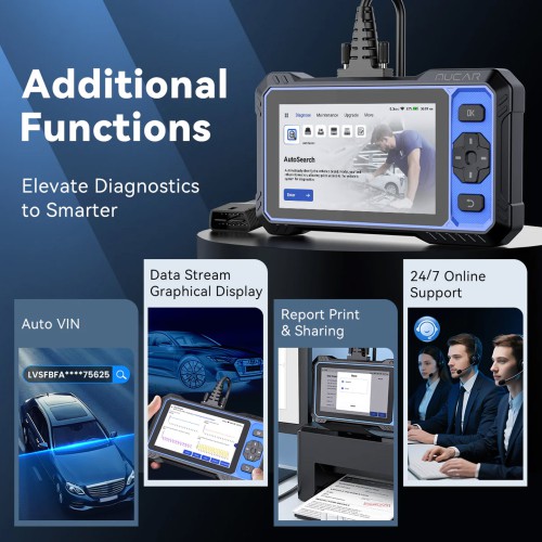 MUCAR 682 AI Intelligent Diagnostic Scanner OE-level Full System Diagnostics Supports CAN FD & FCA AutoAuth 20+ Reset Functions