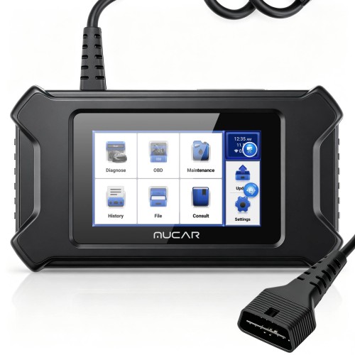MUCAR CS90 Diagnostic Scanner Supports Engine System Diagnoses, 28 Reset Service Functions, ECM Diagnosis, Full OBDII Diagnostics