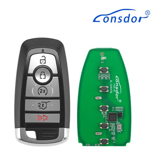 ×LONSDOR FO30 Series Smart Key FO30-0C Low Frequency 315/433 MHz 5 Buttons for Ford