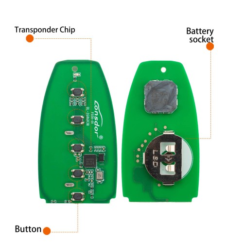 ×LONSDOR FO30 Series Smart Key FO30-0C Low Frequency 315/433 MHz 5 Buttons for Ford